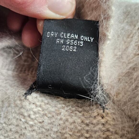 Rafaella Sweater Womens S Tan Rabbit Hair Lambs Wool Vintage Turtleneck - Picture 6 of 7